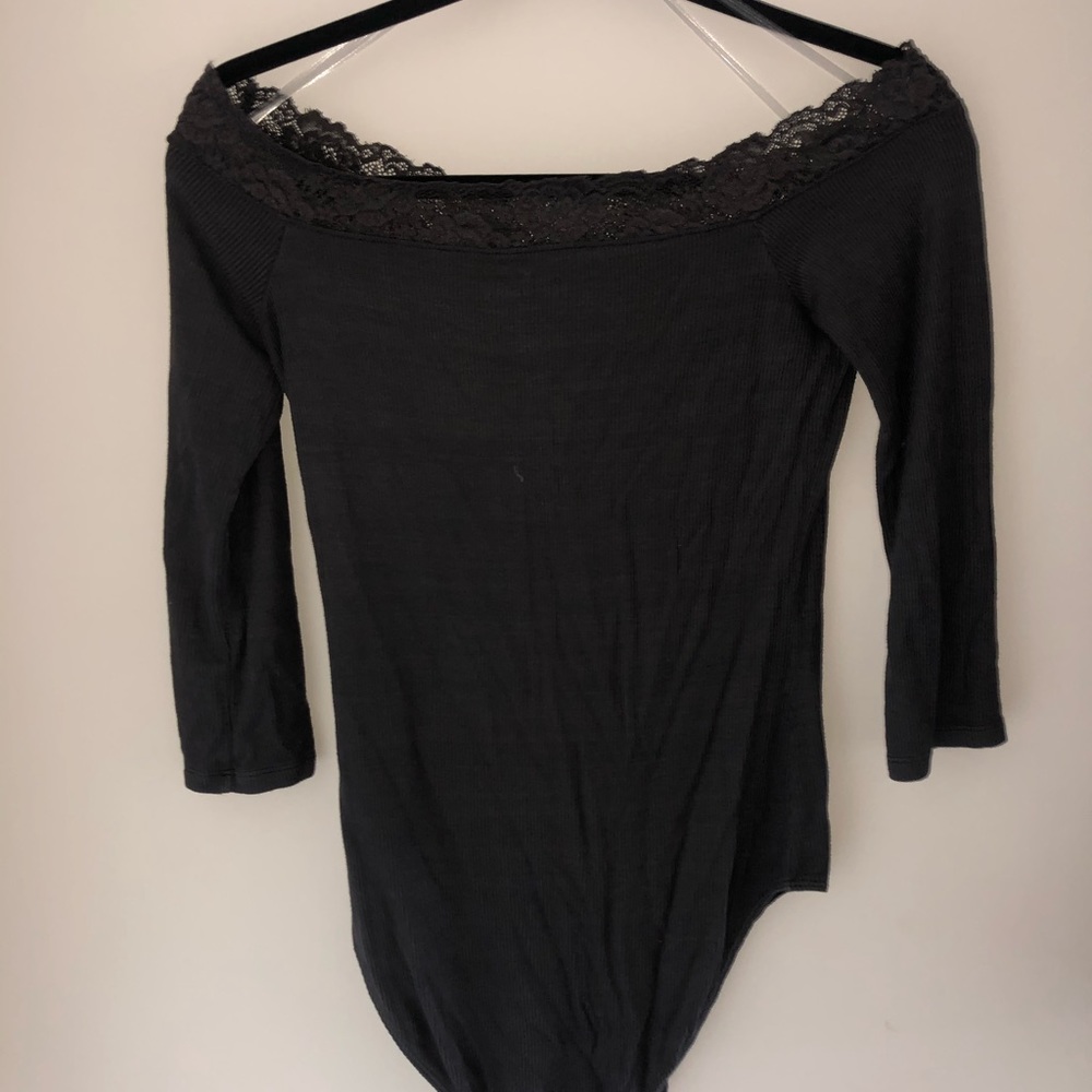 AEO Soft and Sexy Ribbed Off the Shoulder Bodysuit